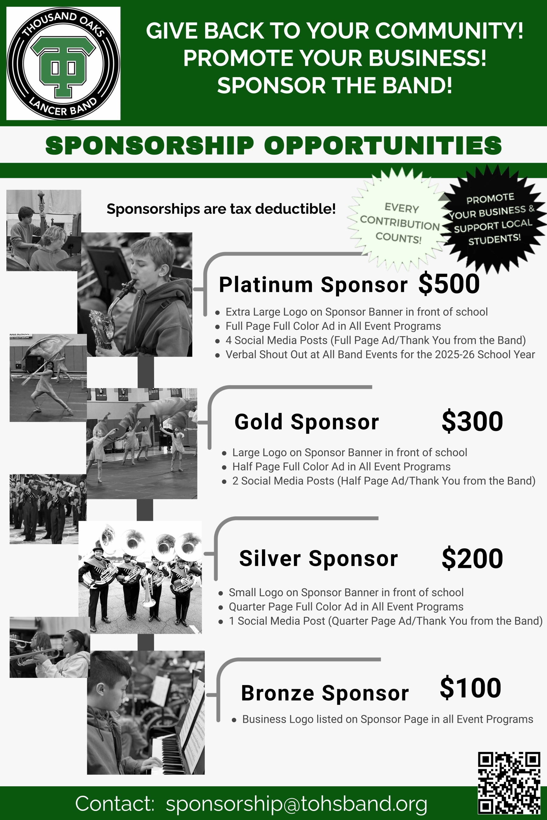Corporate Sponsorship 2026 Flier Page 1 